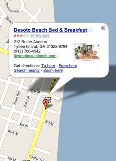 Google Map of DeSoto Beach Bed & Breakfast